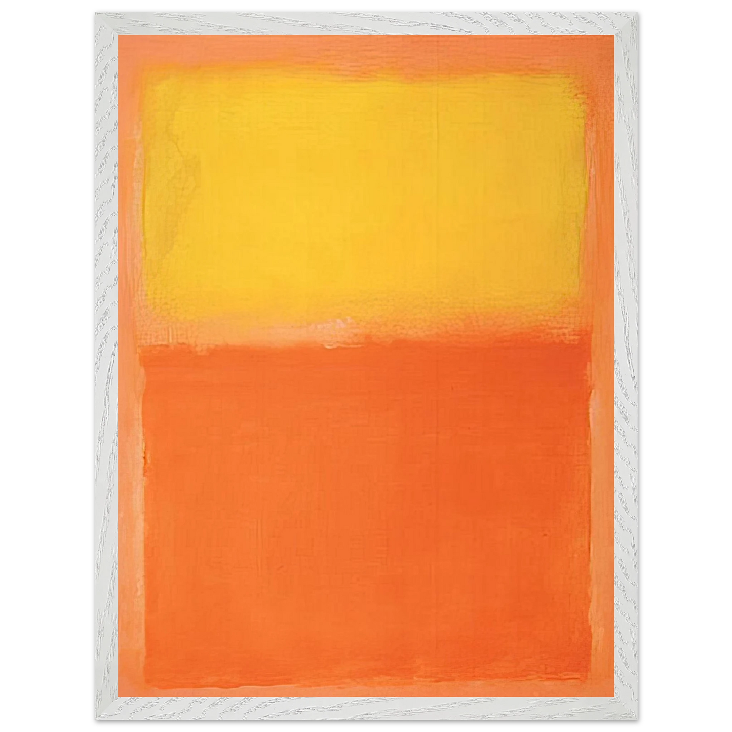 Mark Rothko - Orange and Yellow - 1956 Wall Art - 60x80 cm / 24x32 inches - Premium Wooden Framed Poster With Fine Art Paper-canvas - White frame