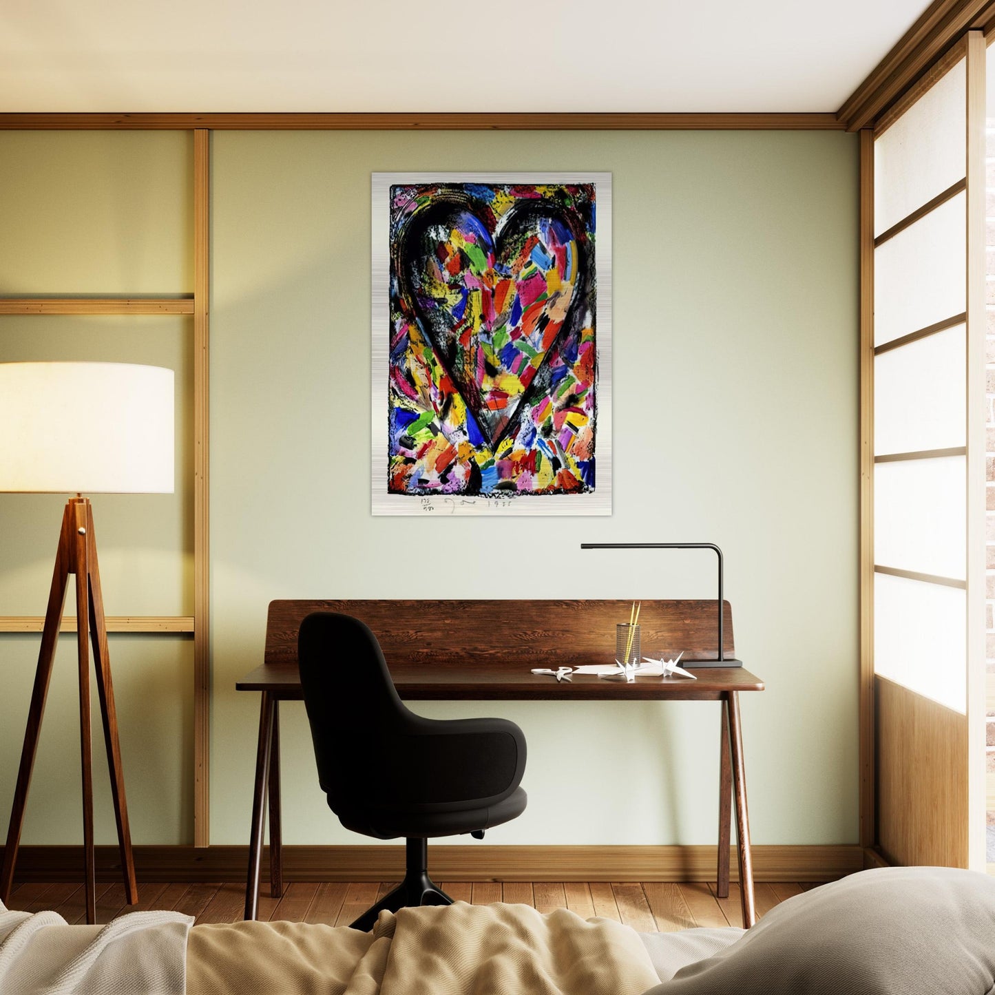 CONFETTI HEART 1985 - Jim Dine Brushed Aluminum Print - 70x100 cm / 28x40 inches | Jim Dine Aluminum Print | Jim Dine Prints