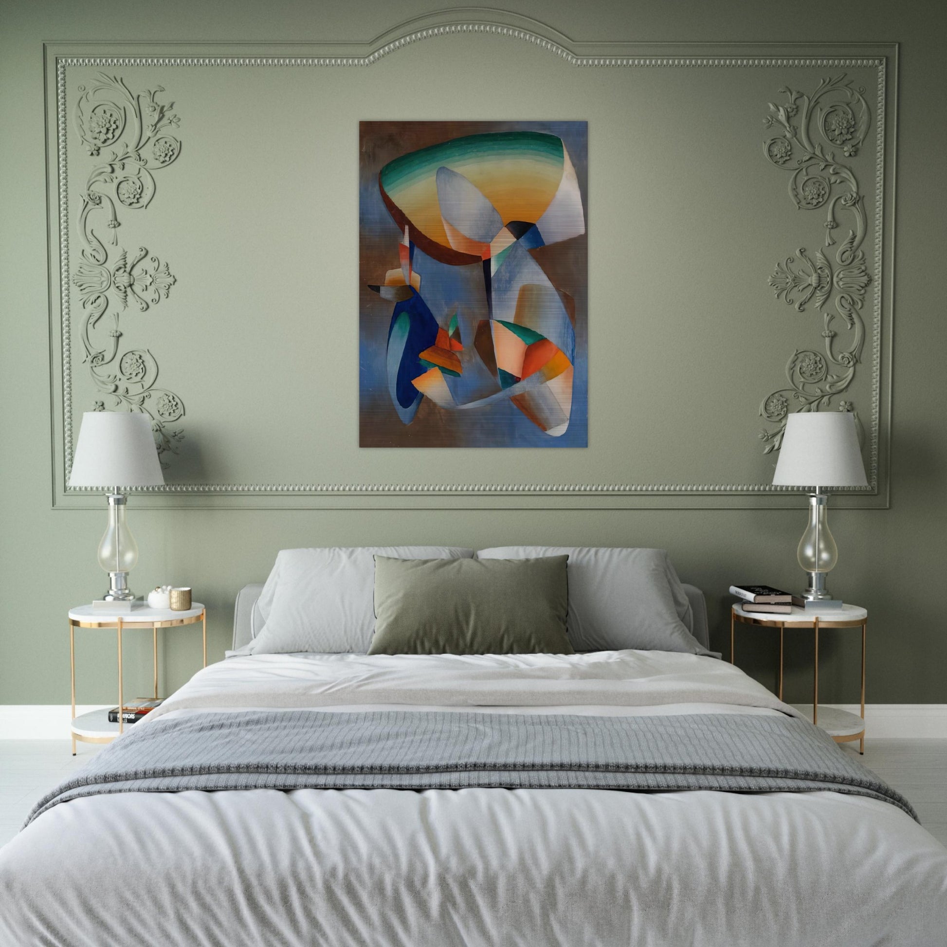 Composition - Abstract Art - John Ferren Brushed Aluminum Print - 70x100 cm / 28x40 inches | John Ferren Aluminum Print | John Ferren Prints