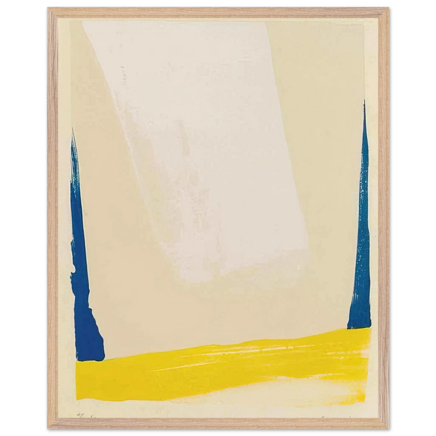 Helen Frankenthaler - White Portal - 1967 Wall art - A3 (29.7 x 42  cm) - Premium Wooden Framed Poster With Fine Art Paper-canvas - White frame