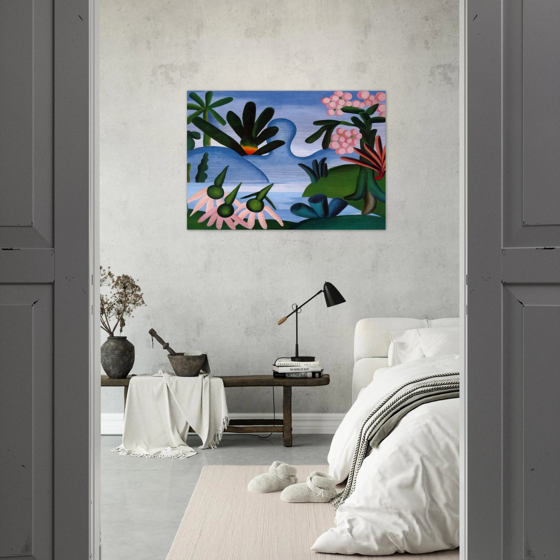 The Lake - Tarsila do Amaral Brushed Aluminum Print - 70x100 cm / 28x40 inches | Tarsila do Amaral Aluminum Print | Tarsila do Amaral Prints