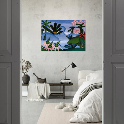 The Lake - Tarsila do Amaral Brushed Aluminum Print - 70x100 cm / 28x40 inches | Tarsila do Amaral Aluminum Print | Tarsila do Amaral Prints