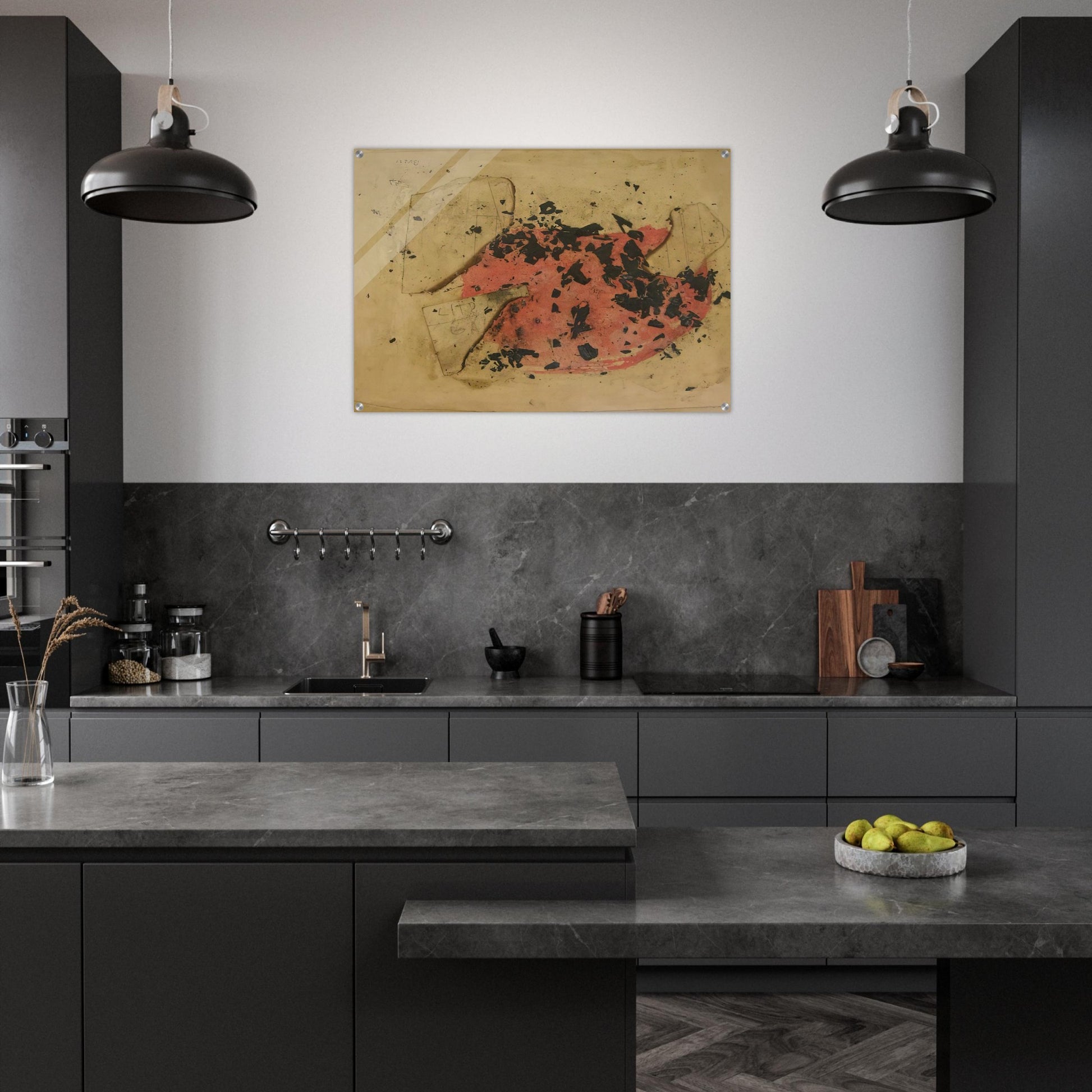 Combustione - 1957 - Alberto Burri Acrylic Print - 70x100 cm / 28x40″ inches | Alberto Burri Wall Art | Alberto Burri Prints