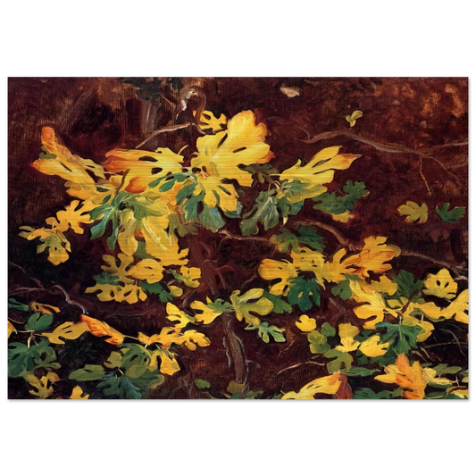 Study of a Fig Tree - John Singer Sargent Brushed Aluminum Print - 70x100 cm / 28x40 inches | John Singer Sargent Aluminum Print | John Singer Sargent Prints