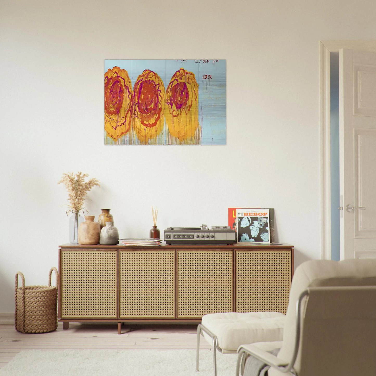 The Rose  I  - Cy Twombly Brushed Aluminum Print - 70x100 cm / 28x40 inches | Cy Twombly Aluminum Print | Cy Twombly Prints