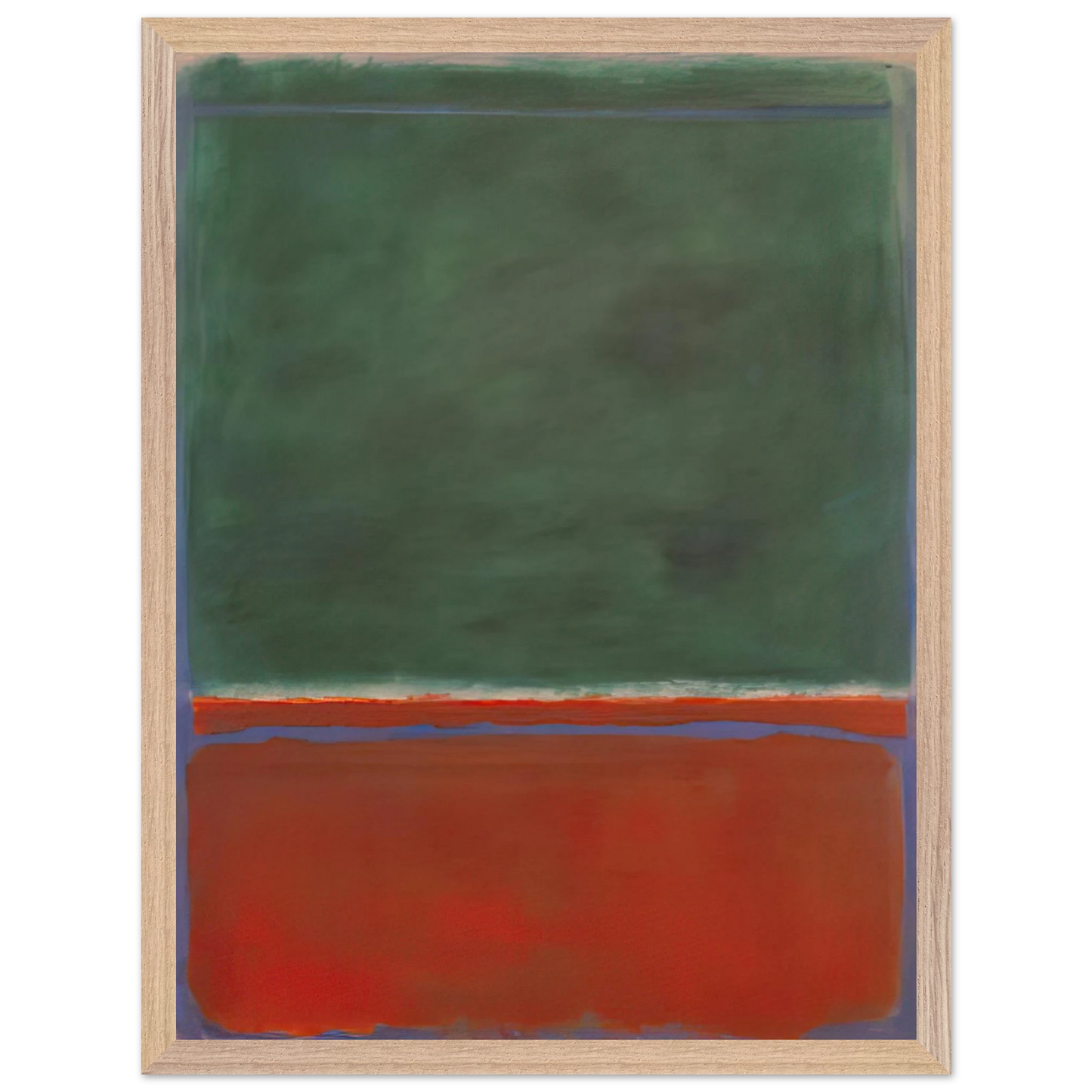 Mark Rothko - Green and Maroon - 1953 Wall Art - 30x40 cm / 12x16 inches - Premium Wooden Framed Poster With Fine Art Paper-canvas - Black frame