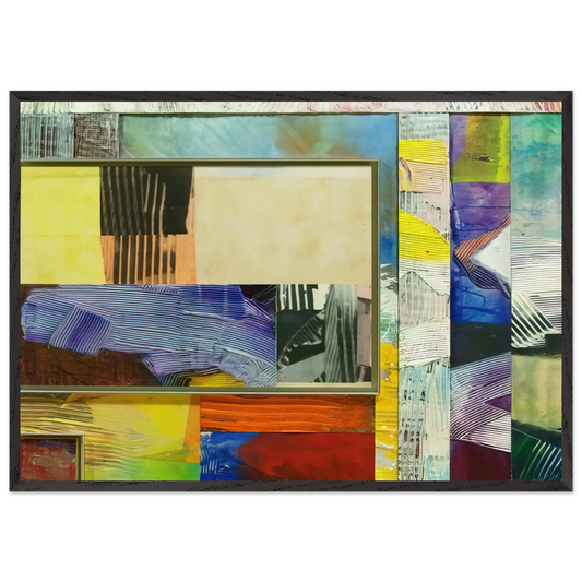 Time Before History - Sam Gilliam 70x100 cm / 28x40 inches Framed Art Print – Black Wooden Frame
