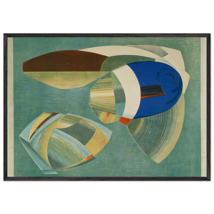 Sea Forms - 1937 - John Ferren 70x100 cm / 28x40 inches Framed Art Print – Black Wooden Frame