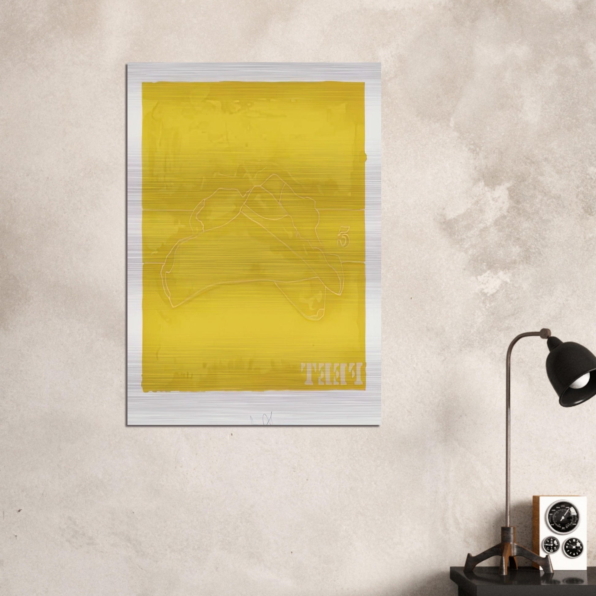 FEET 1974 - Jasper Johns Brushed Aluminum Print - 70x100 cm / 28x40 inches | Jasper Johns Aluminum Print | Jasper Johns Prints