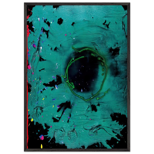 Eyes That Dream - 20308 Clifford Dies - 2008 - John Hoyland 70x100 cm / 28x40 inches Framed Art Print – Black Wooden Frame