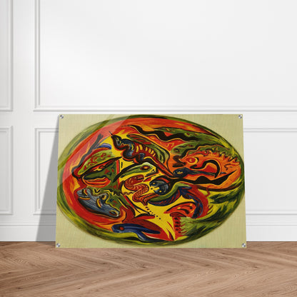 CIRCLE 1941 - Jackson Pollock Acrylic Print - 70x100 cm / 28x40″ inches