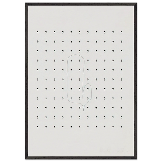 Stupidogramm - 1962 - Dieter Roth 70x100 cm / 28x40 inches Framed Art Print – Black Wooden Frame