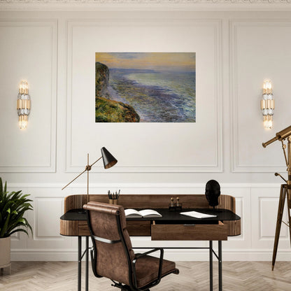 Seascape near Fecamp - claude monet Brushed Aluminum Print - 70x100 cm / 28x40 inches | claude monet Aluminum Print | claude monet Prints