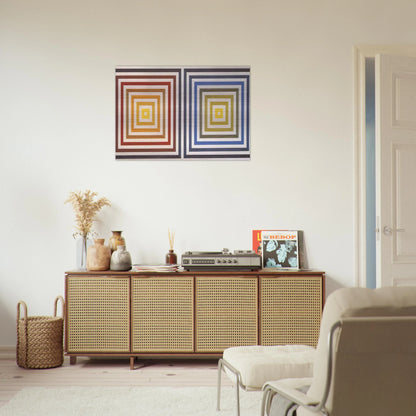 From Yellow to Violet - 1956 - Francois Morellet Brushed Aluminum Print - 70x100 cm / 28x40 inches | Francois Morellet Aluminum Print | Francois Morellet Prints