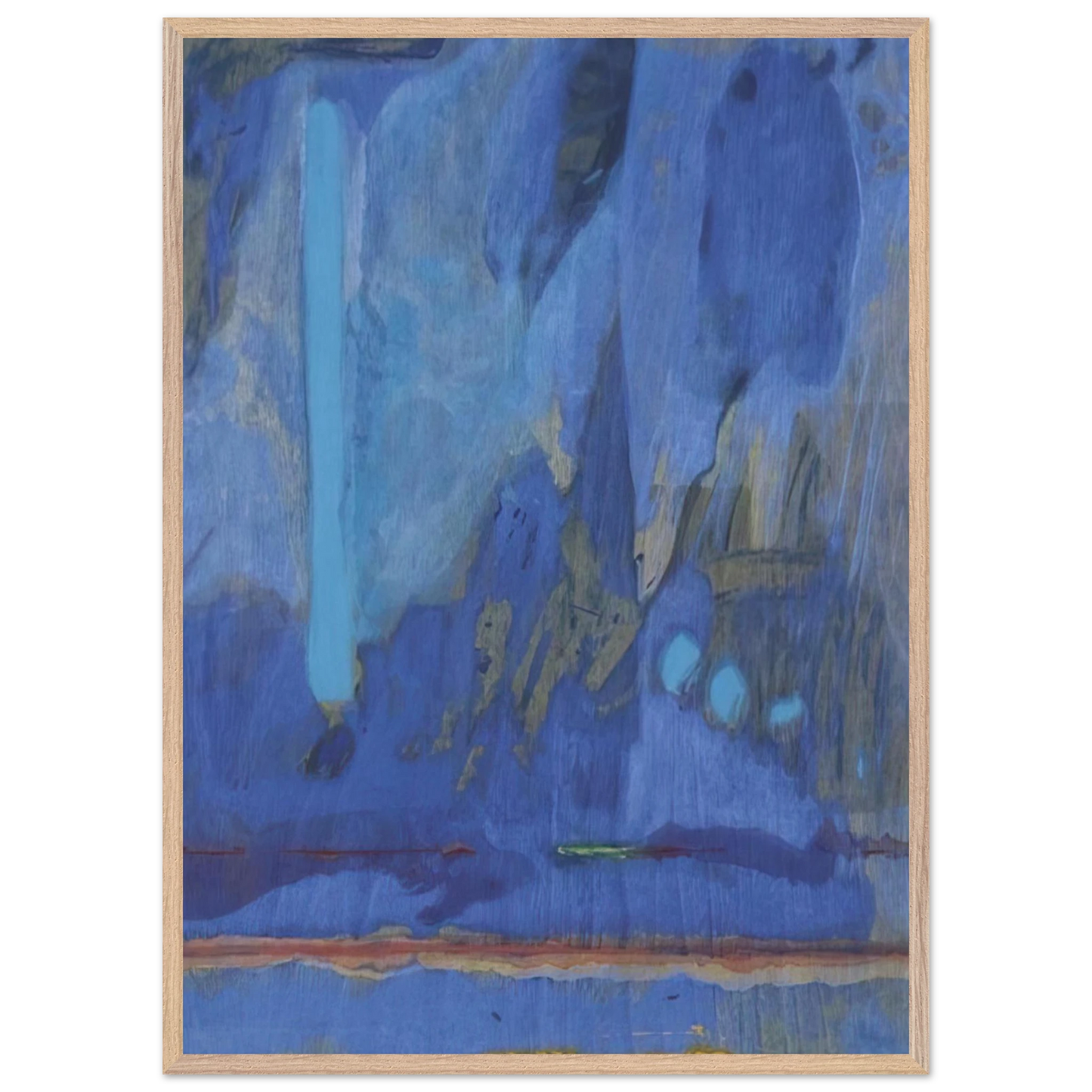 Helen Frankenthaler - Tales of Genji III - 1998 Wall art - 40x50 cm / 16x20 inches - Premium Wooden Framed Poster With Fine Art Paper-canvas - Black frame