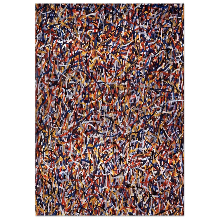 Not Straight Brushstrokes in All Directions - Sol LeWitt Brushed Aluminum Print - 70x100 cm / 28x40 inches | Sol LeWitt Aluminum Print | Sol LeWitt Prints