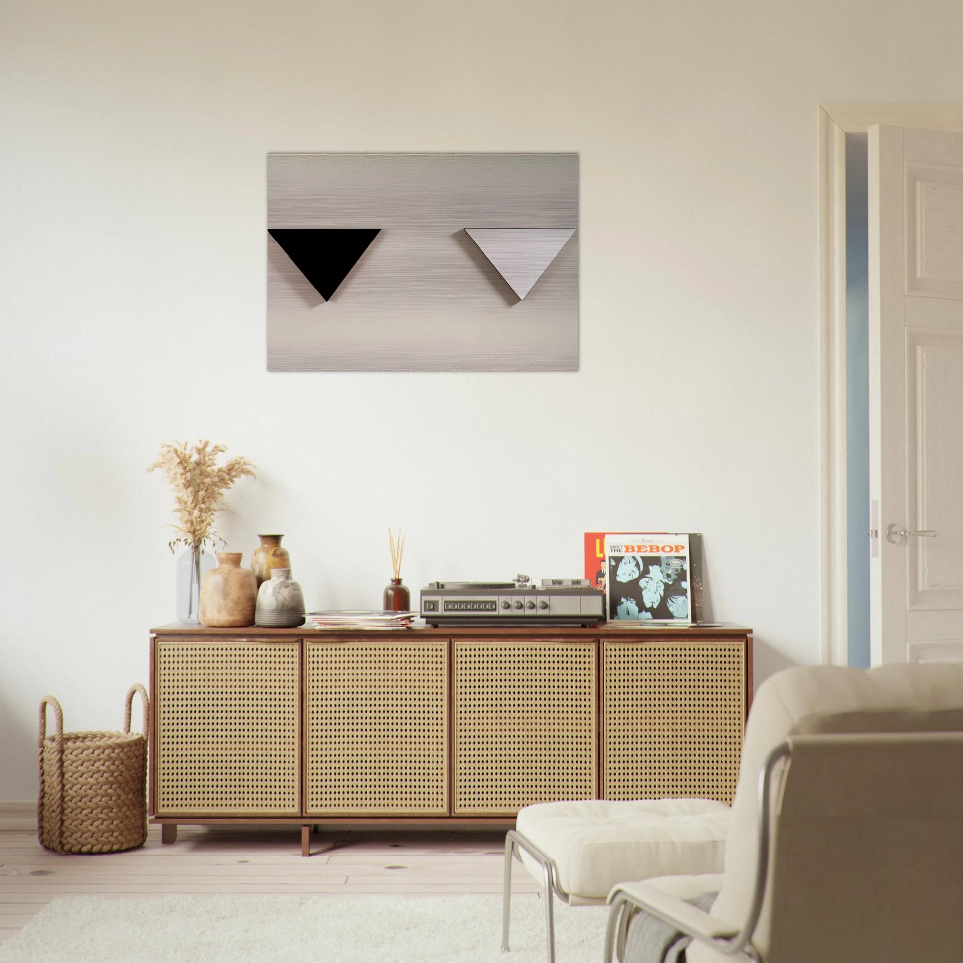 MIRROR OBJECT 1973 - BLINKY PALERMO Brushed Aluminum Print - 70x100 cm / 28x40 inches | BLINKY PALERMO Aluminum Print | BLINKY PALERMO Prints