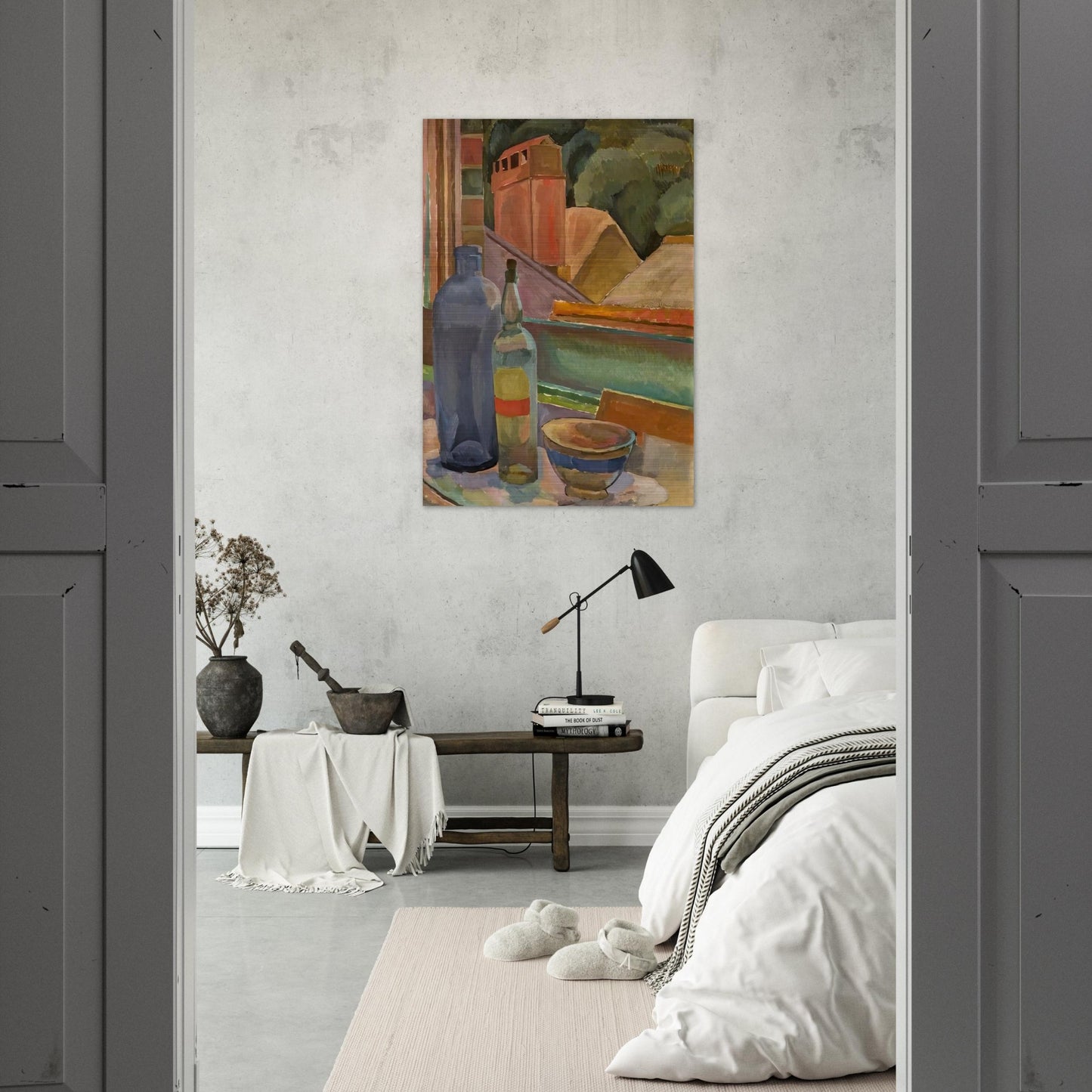 WINDOW STILL LIFE 1915 - Vanessa Bell Brushed Aluminum Print - 70x100 cm / 28x40 inches | Vanessa Bell Aluminum Print | Vanessa Bell Prints