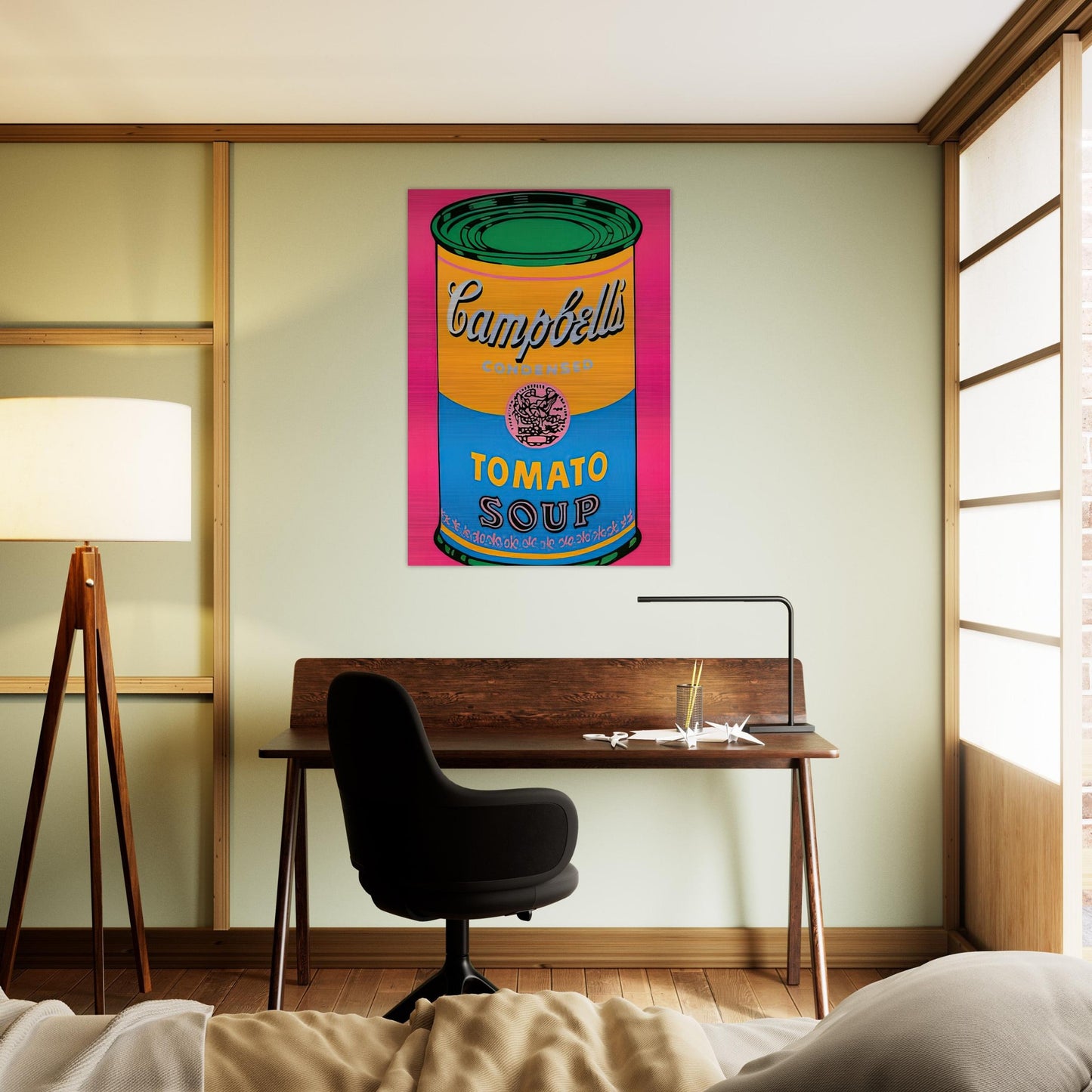 Campbell's Soup Can  - Andy Warhol Brushed Aluminum Print - 70x100 cm / 28x40 inches | Andy Warhol Aluminum Print | Andy Warhol Prints
