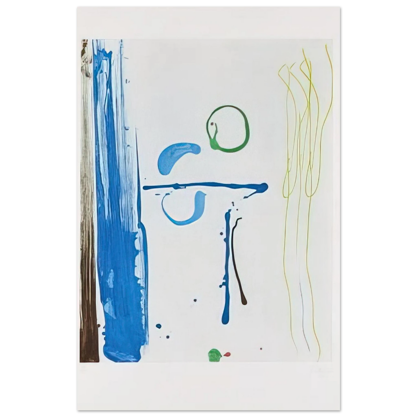Helen Frankenthaler - Sunshine After Rain - 1987 Wall art - 15x20 cm / 6x8 inches - Premium Wooden Framed Poster With Fine Art Paper-canvas - White frame