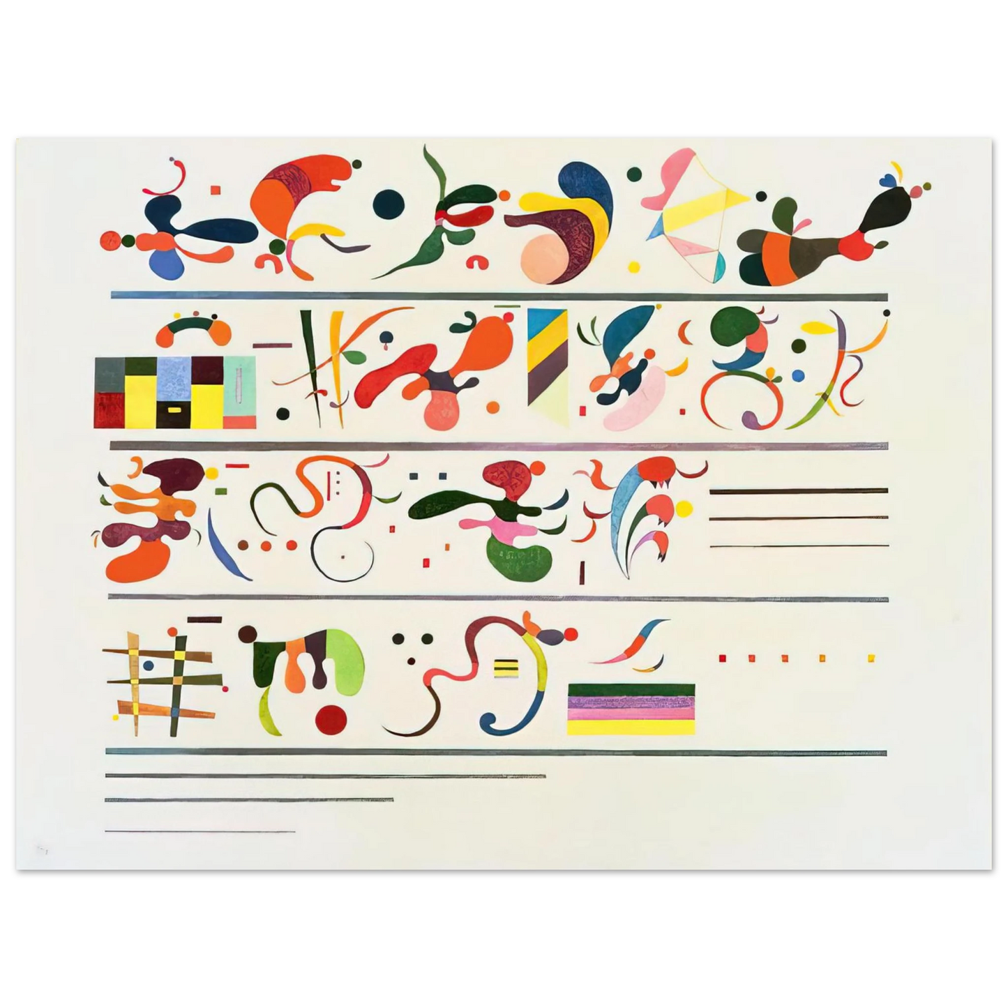 Wassily Kandinsky - SUCCESSION 1935  75x100 cm / 30x40inches Fine Art Poster