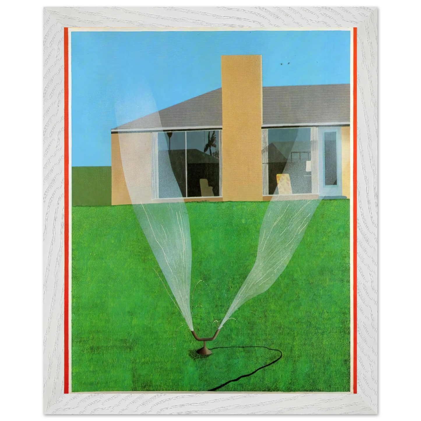 David Hockney - David Hockney Wall art - A3 (29.7 x 42  cm) - Premium Wooden Framed Poster With Fine Art Paper-canvas - White frame