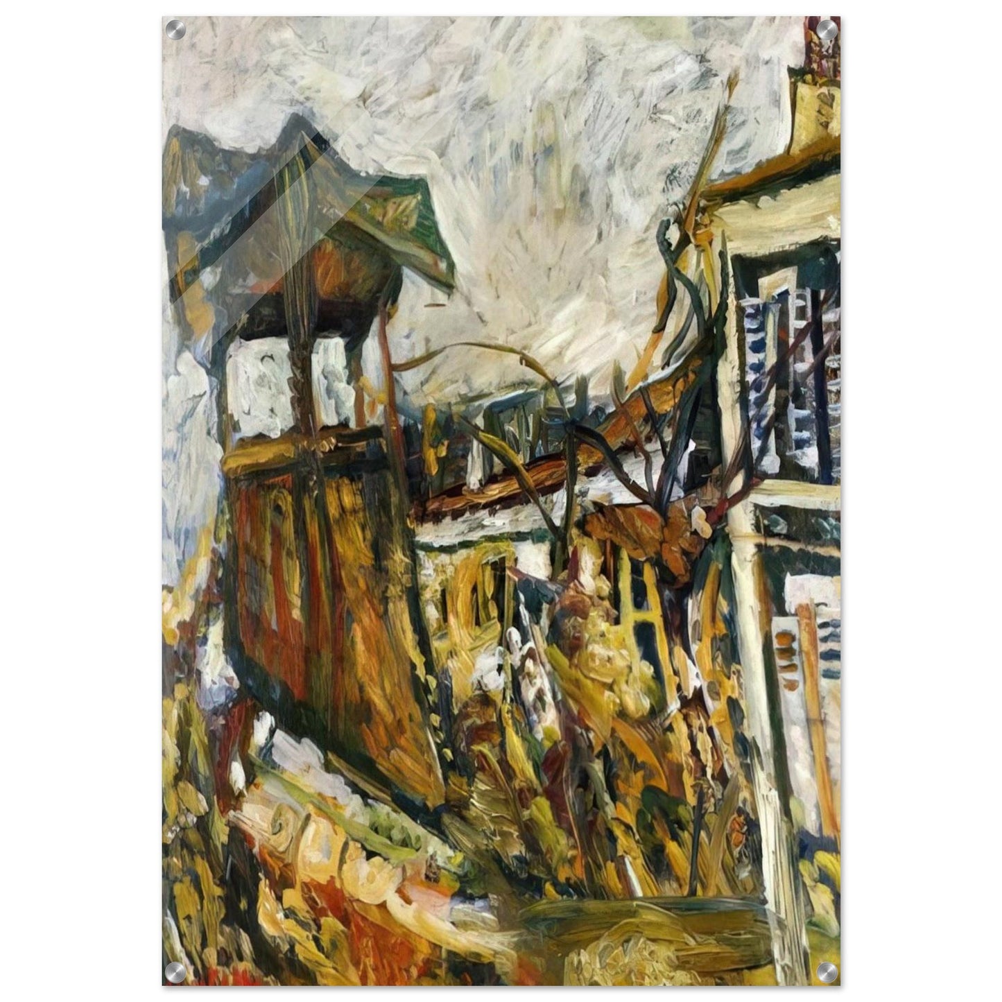 PARISIAN SUBURB - Chaim Soutine Acrylic Print - 70x100 cm / 28x40″ inches | Chaim Soutine Wall Art | Chaim Soutine Prints