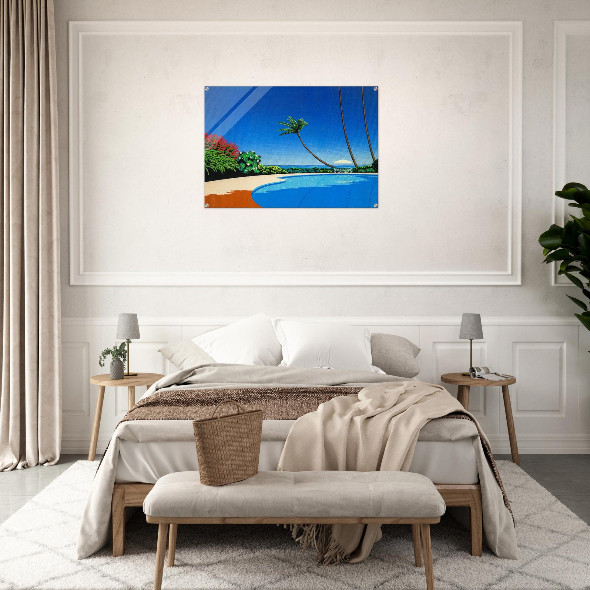 Shade of Palm Grove II - Hiroshi Nagai Acrylic Print - 70x100 cm / 28x40″ inches