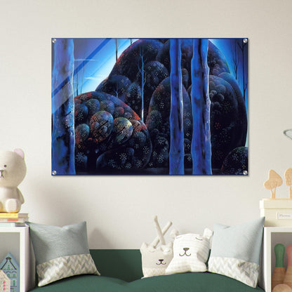 Moonlit Eucalyptus - Eyvind Earle Acrylic Print - 70x100 cm / 28x40″ inches