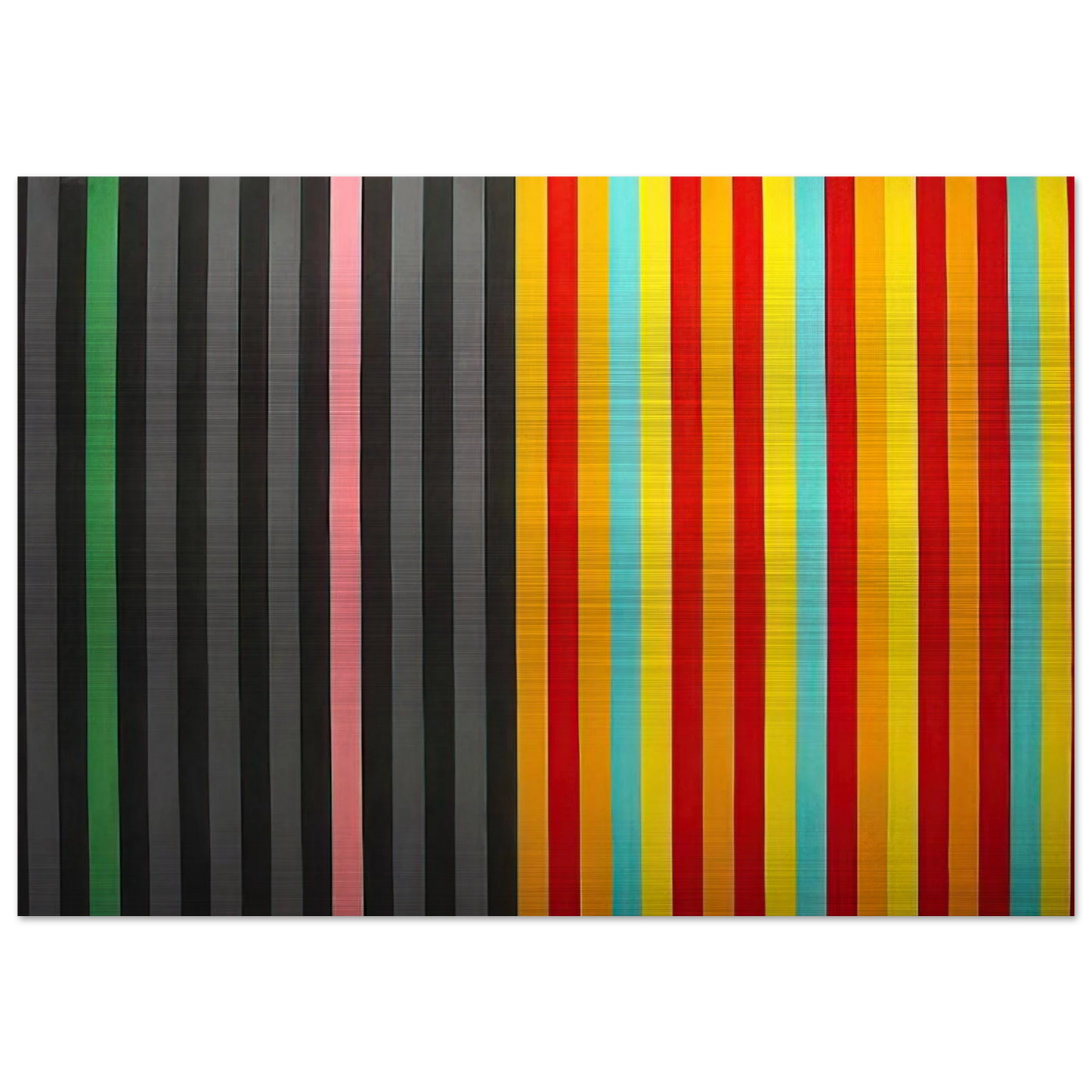 Hot Susan - 1965 - Gene Davis Brushed Aluminum Print - 70x100 cm / 28x40 inches | Gene Davis Aluminum Print | Gene Davis Prints