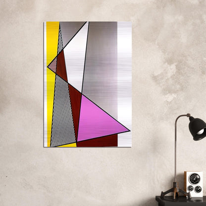 IMPERFECT PAINTING 1986 - Roy Lichtenstein Brushed Aluminum Print - 70x100 cm / 28x40 inches | Roy Lichtenstein Aluminum Print | Roy Lichtenstein Prints