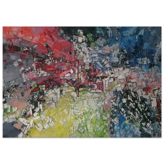 Horizons ouverts - Jean-Paul Riopelle Brushed Aluminum Print - 70x100 cm / 28x40 inches | Jean-Paul Riopelle Aluminum Print | Jean-Paul Riopelle Prints
