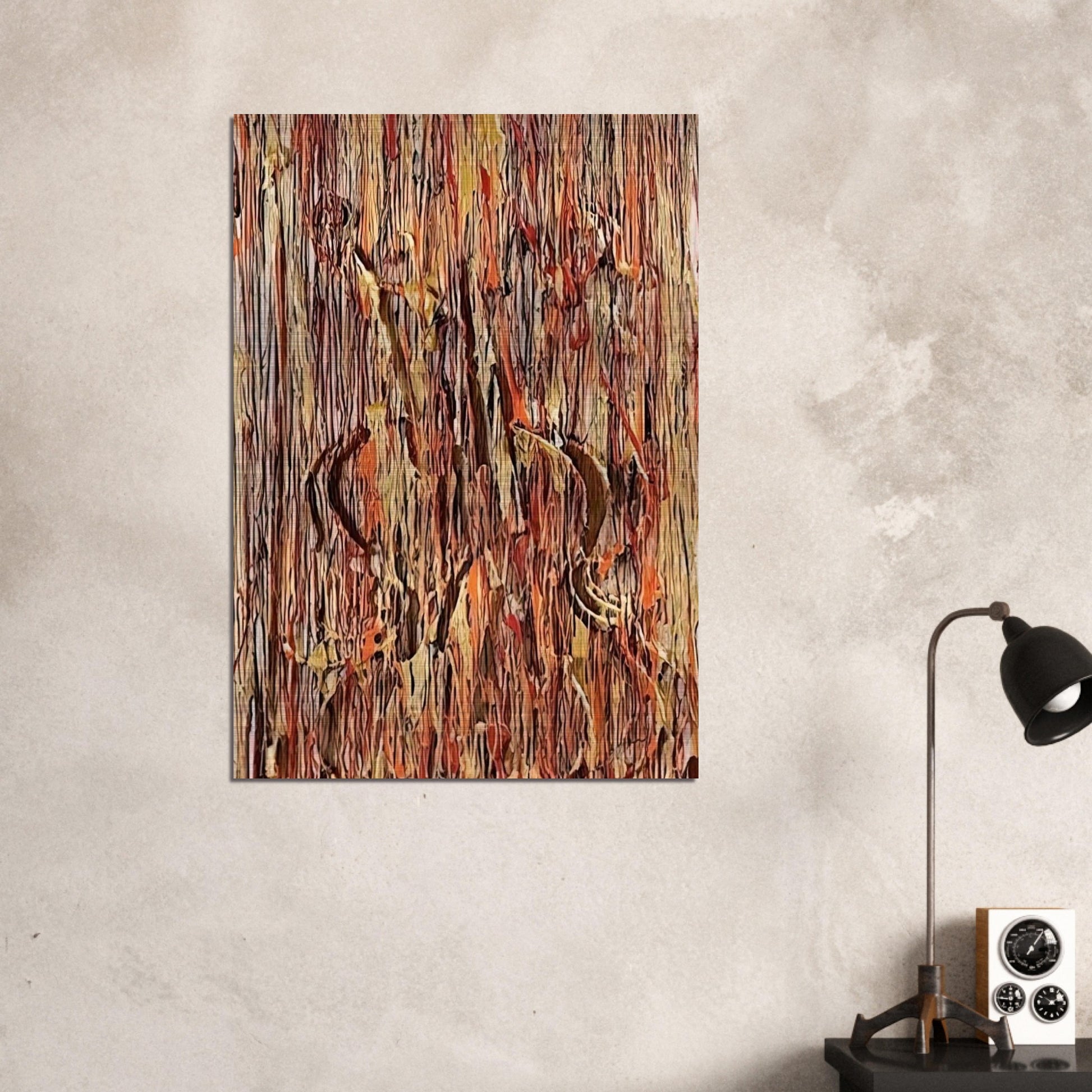 Gold and Red - 1990 - Arman Brushed Aluminum Print - 70x100 cm / 28x40 inches | Arman Aluminum Print | Arman Prints