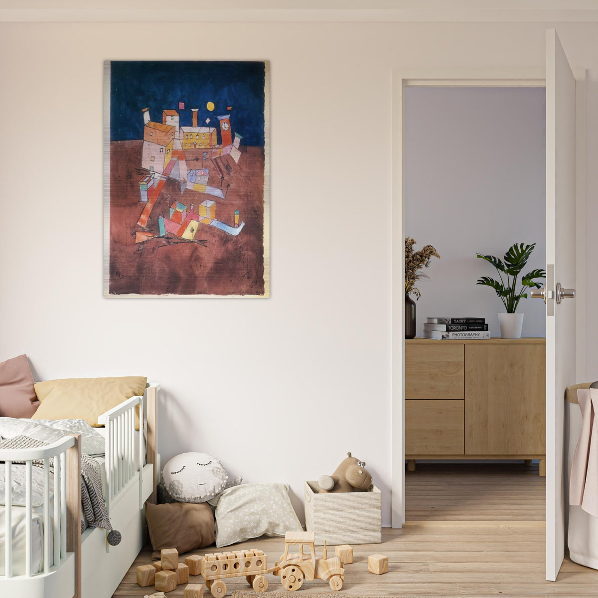 PART OF G 1927 - Paul Klee Brushed Aluminum Print - 70x100 cm / 28x40 inches | Paul Klee Aluminum Print | Paul Klee Prints