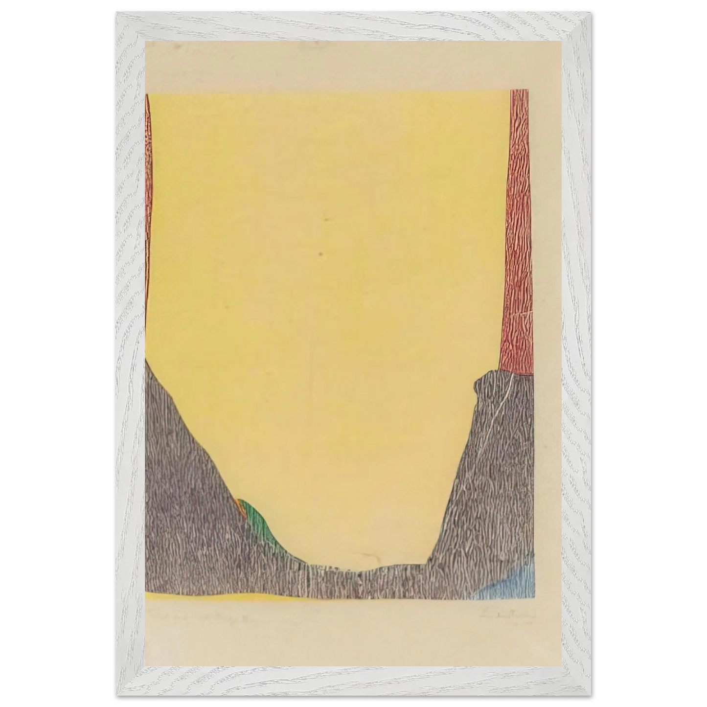 Helen Frankenthaler - East and Beyond - 1973 Wall art - 20x25 cm / 8x10 inches - Premium Wooden Framed Poster With Fine Art Paper-canvas - Black frame