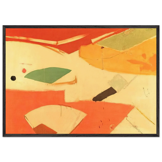 Eventail - 1945 - Kenzo Okada 70x100 cm / 28x40 inches Framed Art Print – Black Wooden Frame
