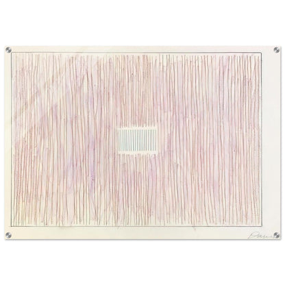 Untitled Pink Stripes-Gray Box - 1976 - Gene Davis Acrylic Print - 70x100 cm / 28x40″ inches