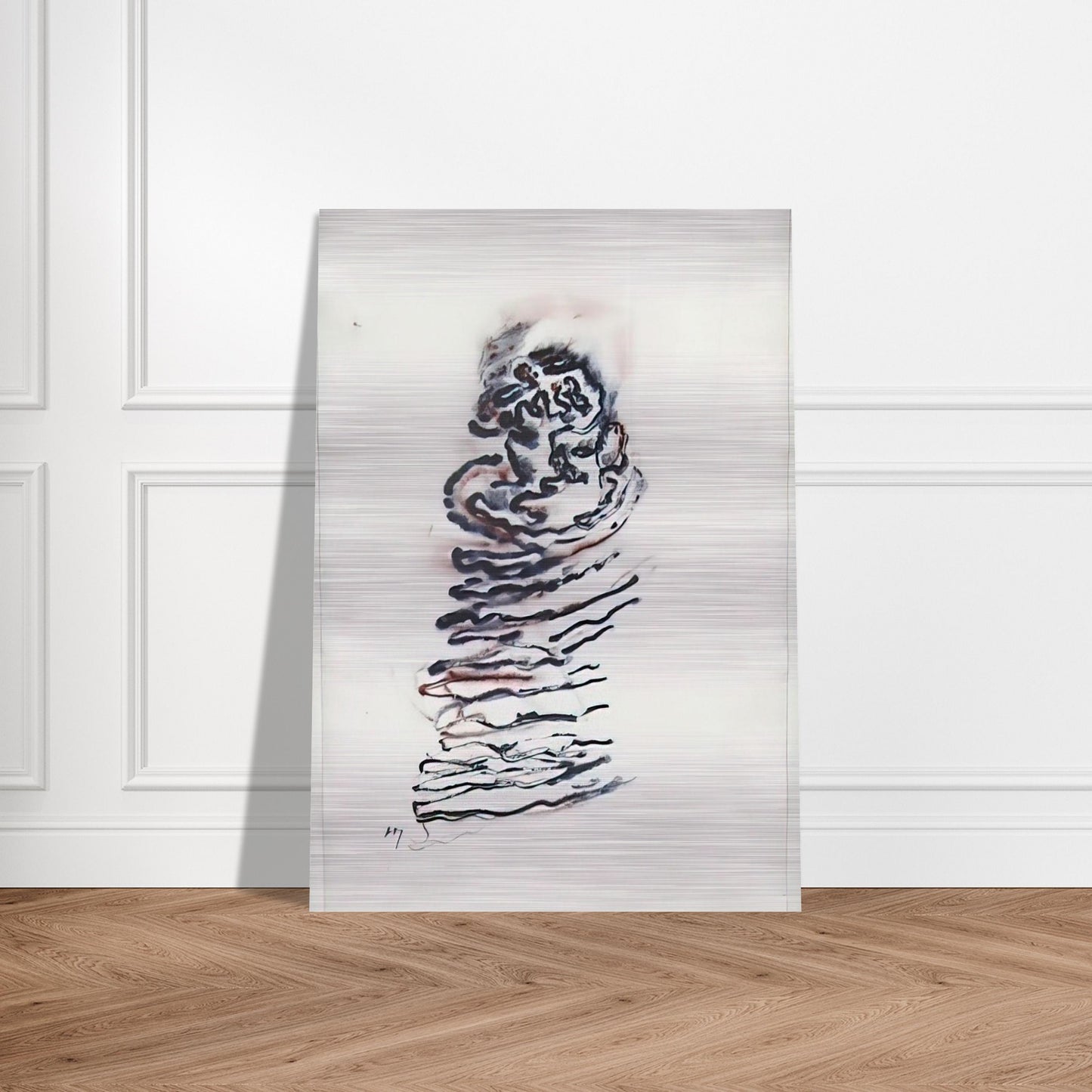 Untitled - 1970 - Henri Michaux Brushed Aluminum Print - 70x100 cm / 28x40 inches | Henri Michaux Aluminum Print | Henri Michaux Prints