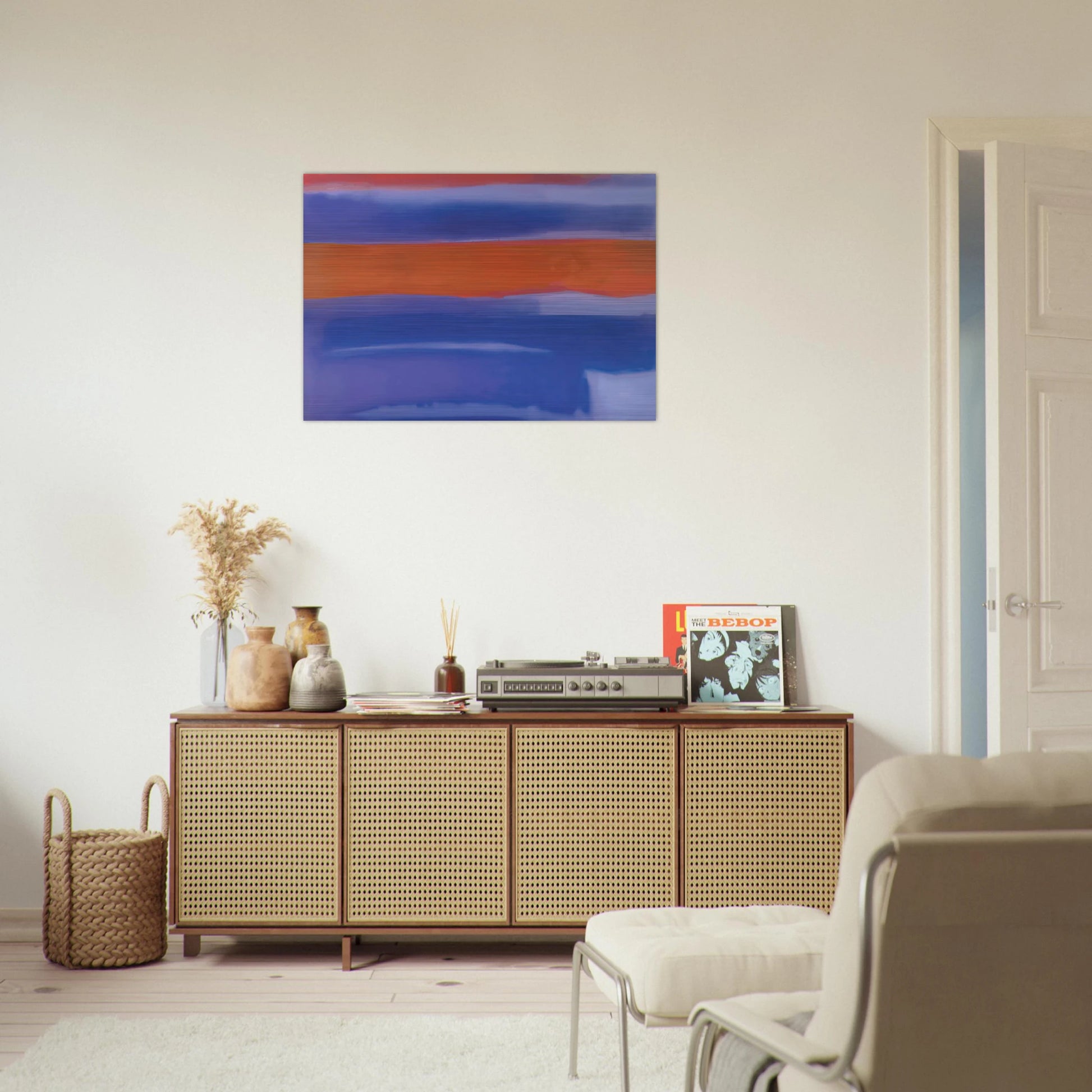 UNTITLED 1980 - Esteban Vicente Brushed Aluminum Print - 70x100 cm / 28x40 inches | Esteban Vicente Aluminum Print | Esteban Vicente Prints
