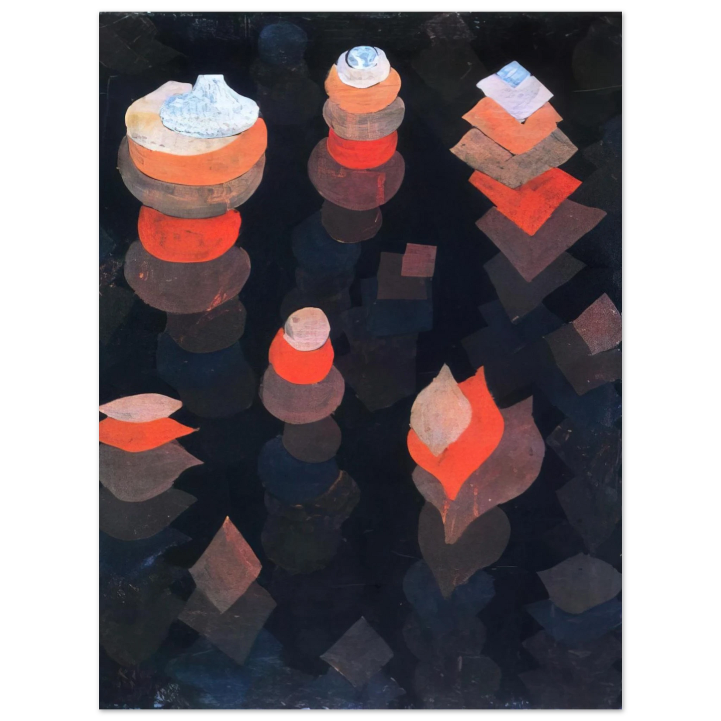 Paul Klee - GROWTH OF THE NIGHT PLANTS 1922  75x100 cm / 30x40inches Fine Art Poster