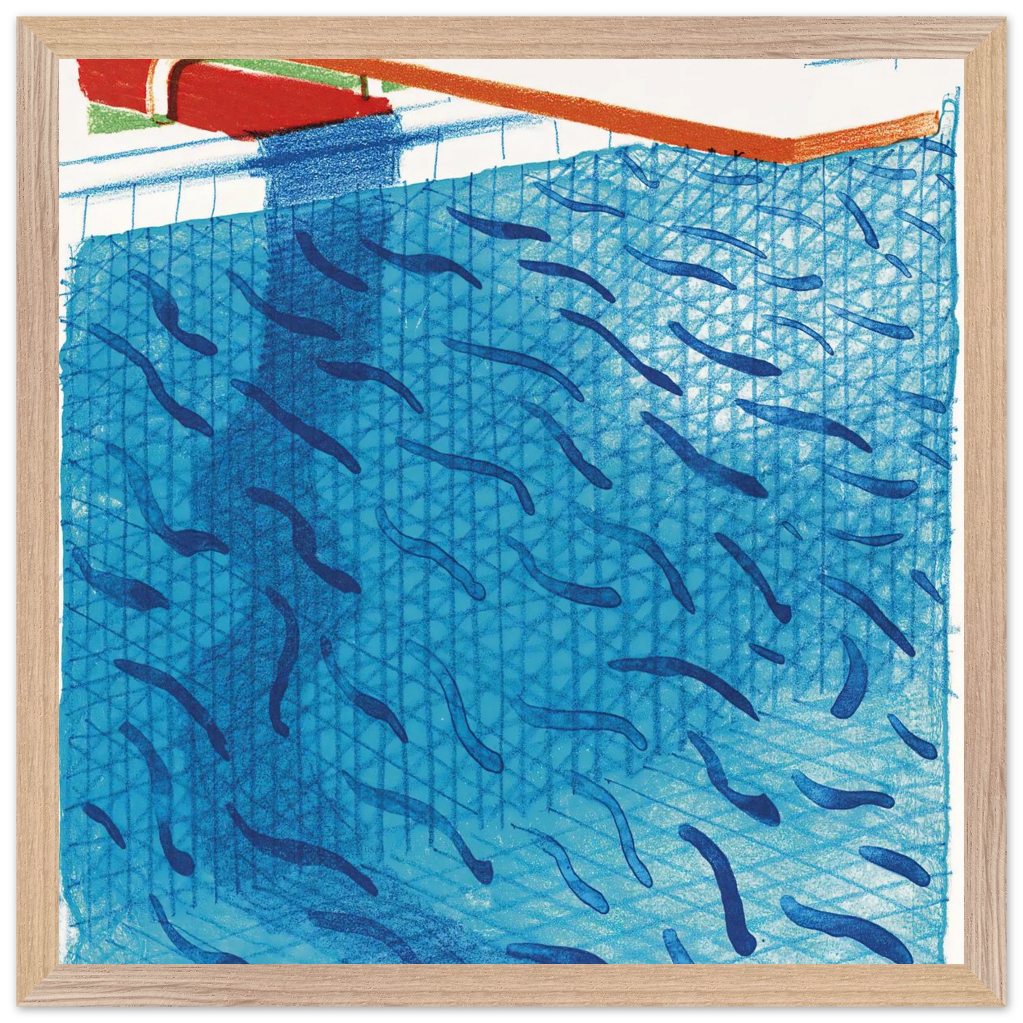 David Hockney - David Hockney Wall art - 45x60 cm / 18x24 inches - Premium Wooden Framed Poster With Fine Art Paper-canvas - White frame