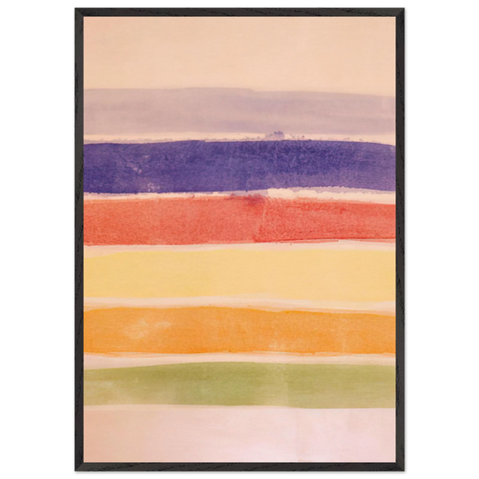 Meadow - 1981 - Ronnie Landfield 70x100 cm / 28x40 inches Framed Art Print – Black Wooden Frame