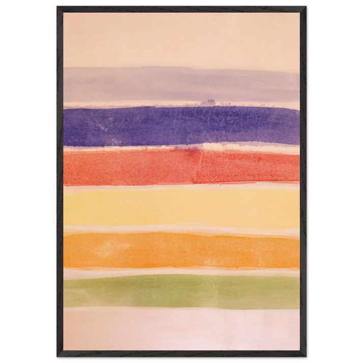 Meadow - 1981 - Ronnie Landfield 70x100 cm / 28x40 inches Framed Art Print – Black Wooden Frame