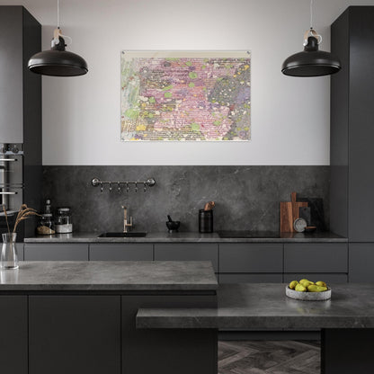 I PART OF SABINE D REGION SOUTHWEST MARE TRANQUILITATIS FROM LITHOGRAPHS BASED ON GEOLOGIC MAPS 1972 - Nancy Graves Acrylic Print - 70x100 cm / 28x40″ inches