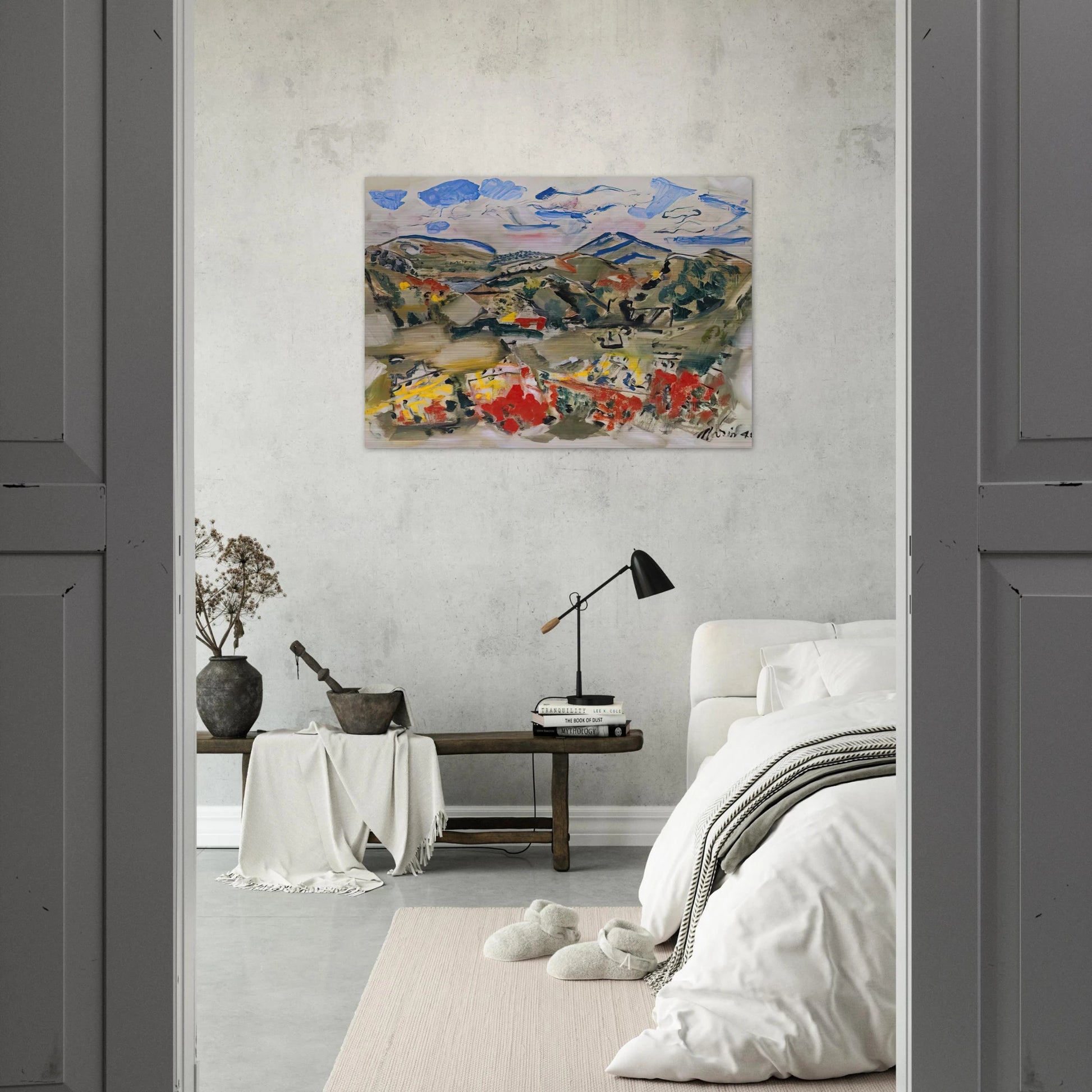 Tunk Mountains, Autumn, Maine - 1945 - John Marin Brushed Aluminum Print - 70x100 cm / 28x40 inches | John Marin Aluminum Print | John Marin Prints