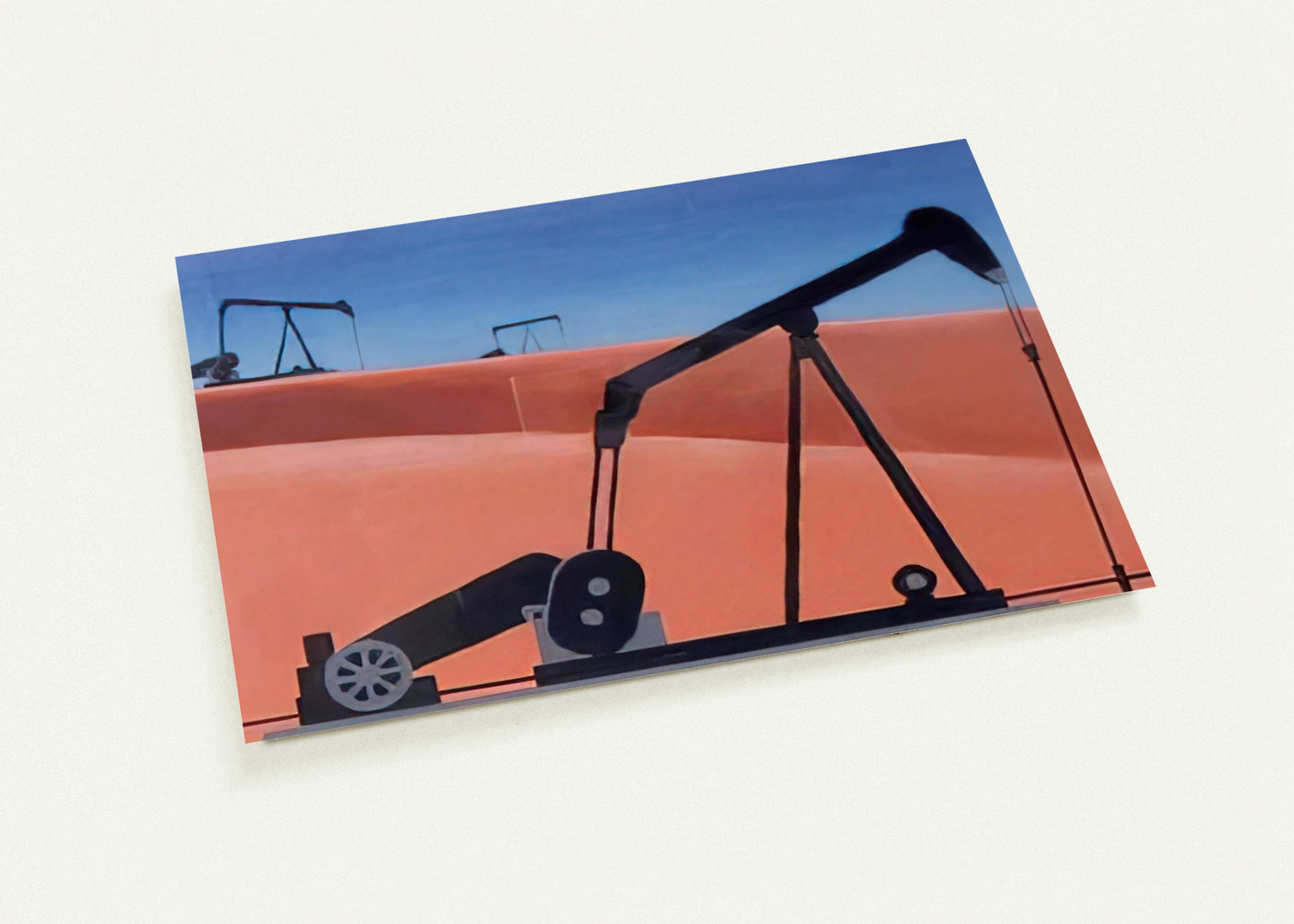 Oil Well - 1979 By Clarence Holbrook Carter Pack of 10 Post Cards | Clarence Holbrook Carter Post Cards | A6 (10.5 x 14.8 cm) - 4.1 x 5.8 inches