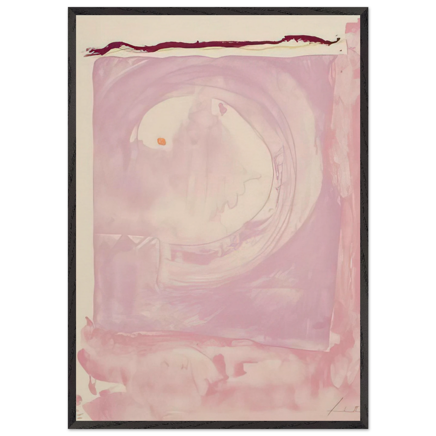 Reflections IX - 1995 - Helen Frankenthaler 70x100 cm / 28x40 inches Framed Art Print – Black Wooden Frame