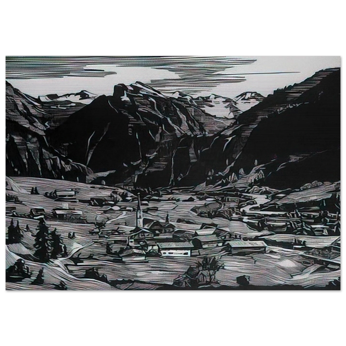 Hinterstein - Expressionism - Konrad Zuse Brushed Aluminum Print - 70x100 cm / 28x40 inches | Konrad Zuse Aluminum Print | Konrad Zuse Prints
