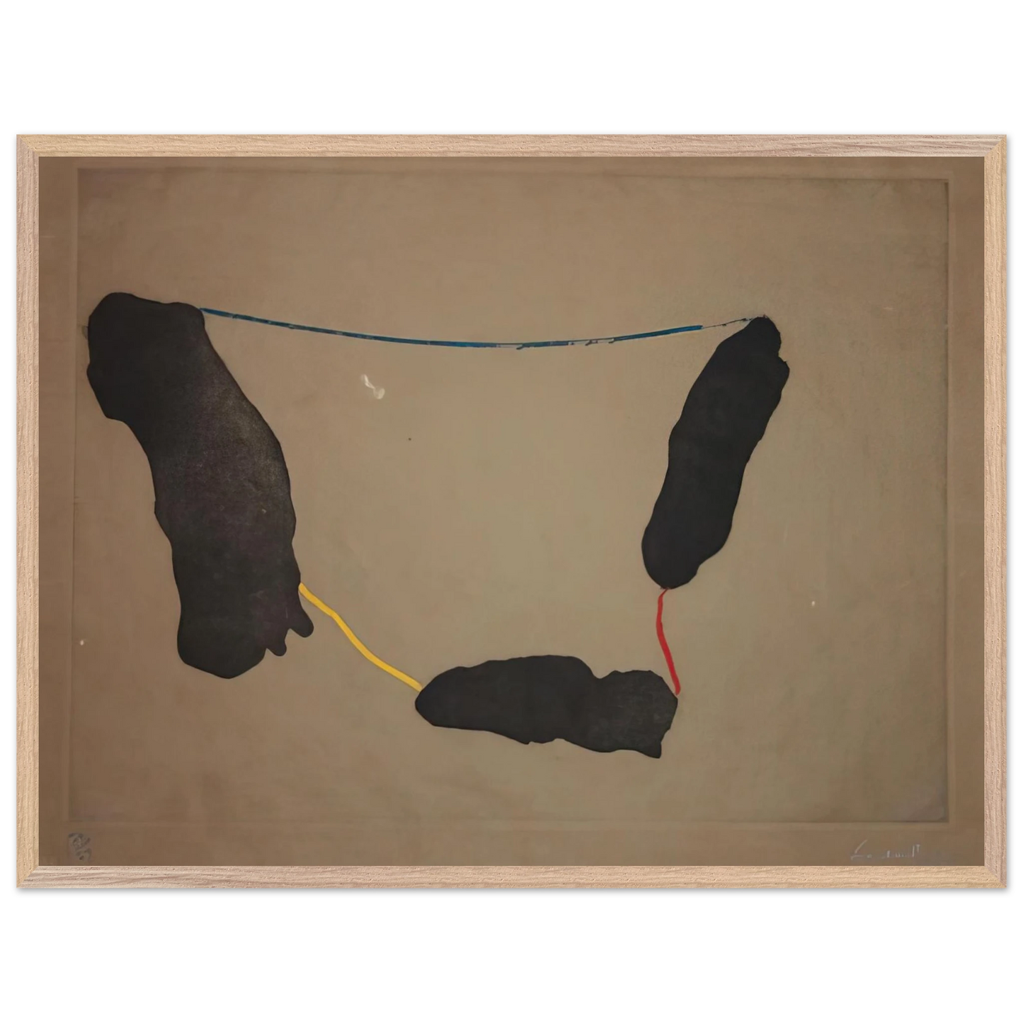 Helen Frankenthaler - Connected By Joy - 1973 Wall art - 28x43  cm / XL (11x17 inches) - Fine Art Poster-canvas - -