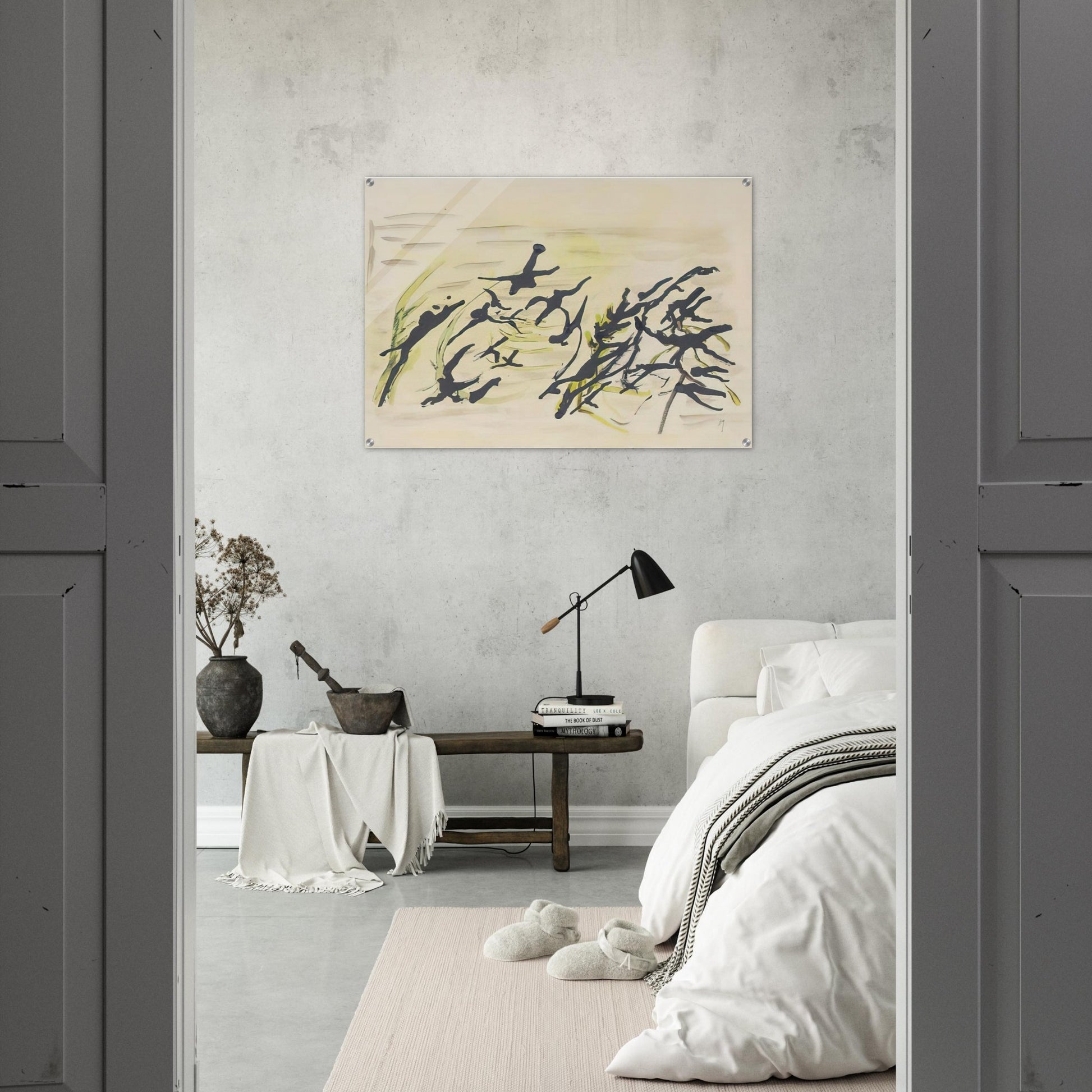 Composition - Surrealism, Tachisme - Henri Michaux Acrylic Print - 70x100 cm / 28x40″ inches